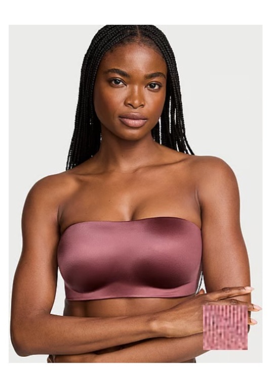 Victoria's Secret Other - INVISIBLE BY VS-Push-Up Wireless Bandeau Strapless Bra 38D Morning Rose NWT